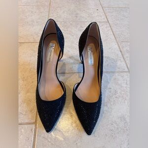 Worn once: INC International Concepts Black Rhinestone Stiletto Heels.